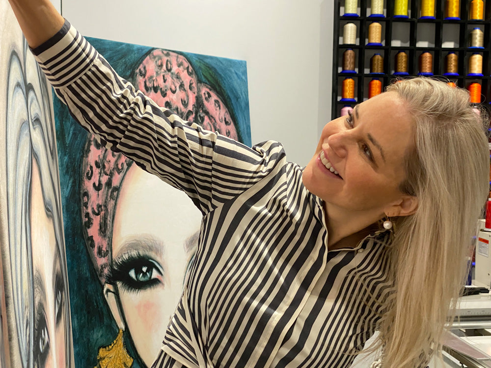 This collection features curated art prints and postcards derived from Wendy Buiter's original artworks. For original hand-painted works, visit wendybuiter.com.