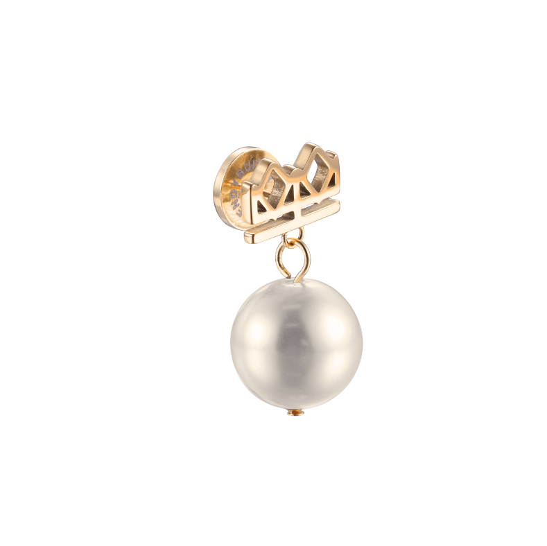 Crown Drop Pearl Earrings