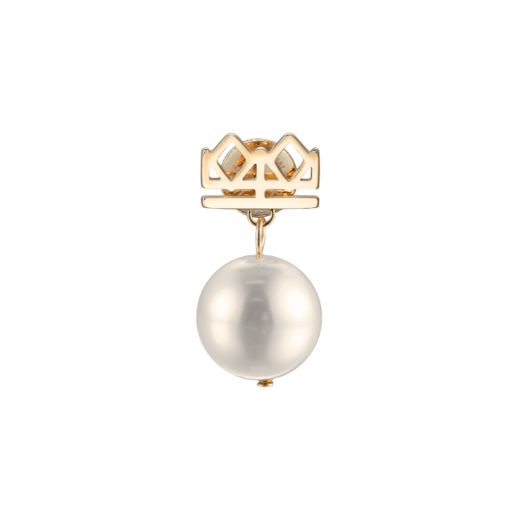 Crown Drop Pearl Earrings