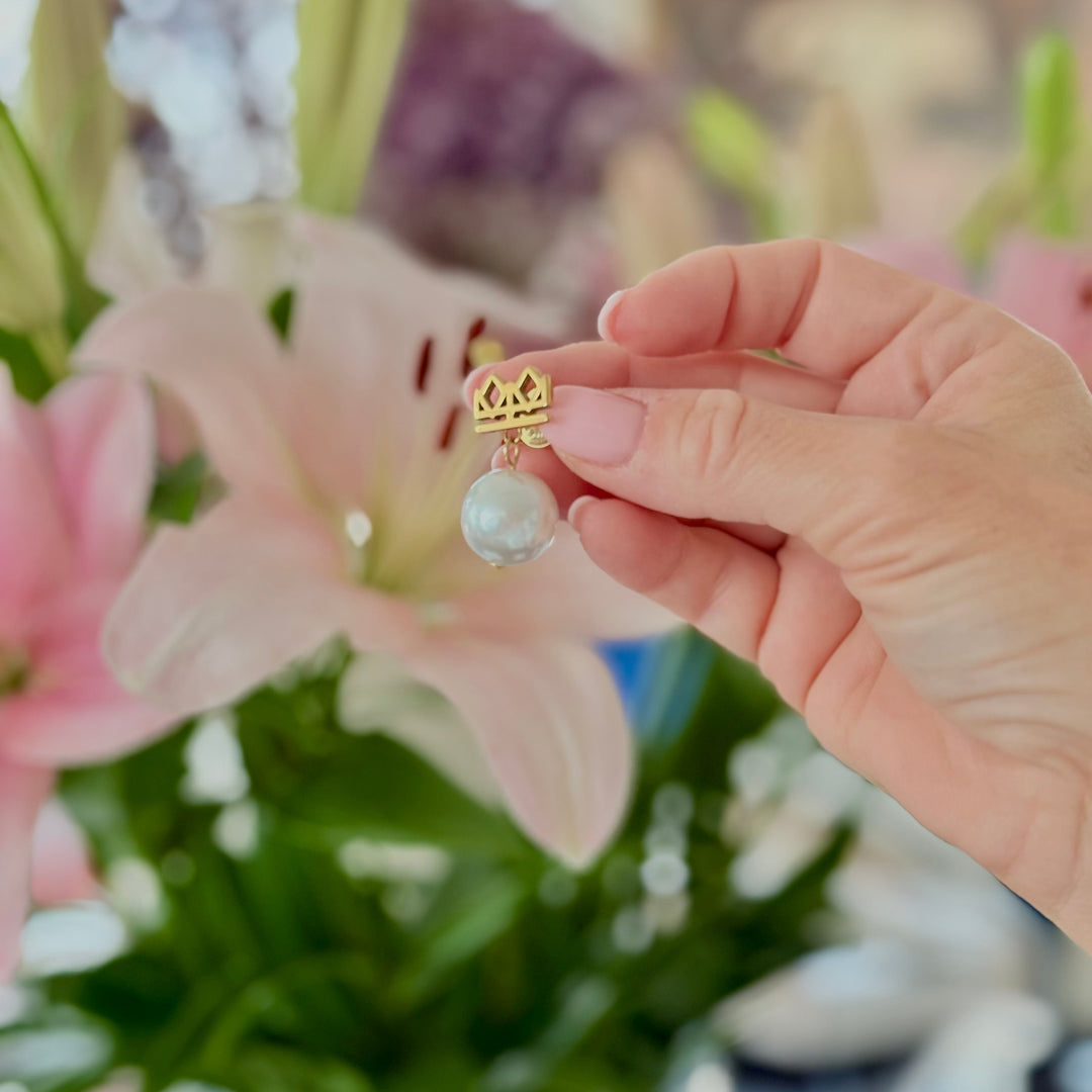 Crown Drop Earrings