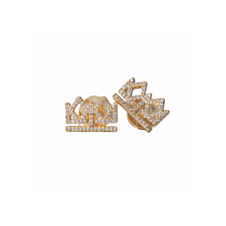 Crown Studs Cubic Zircona