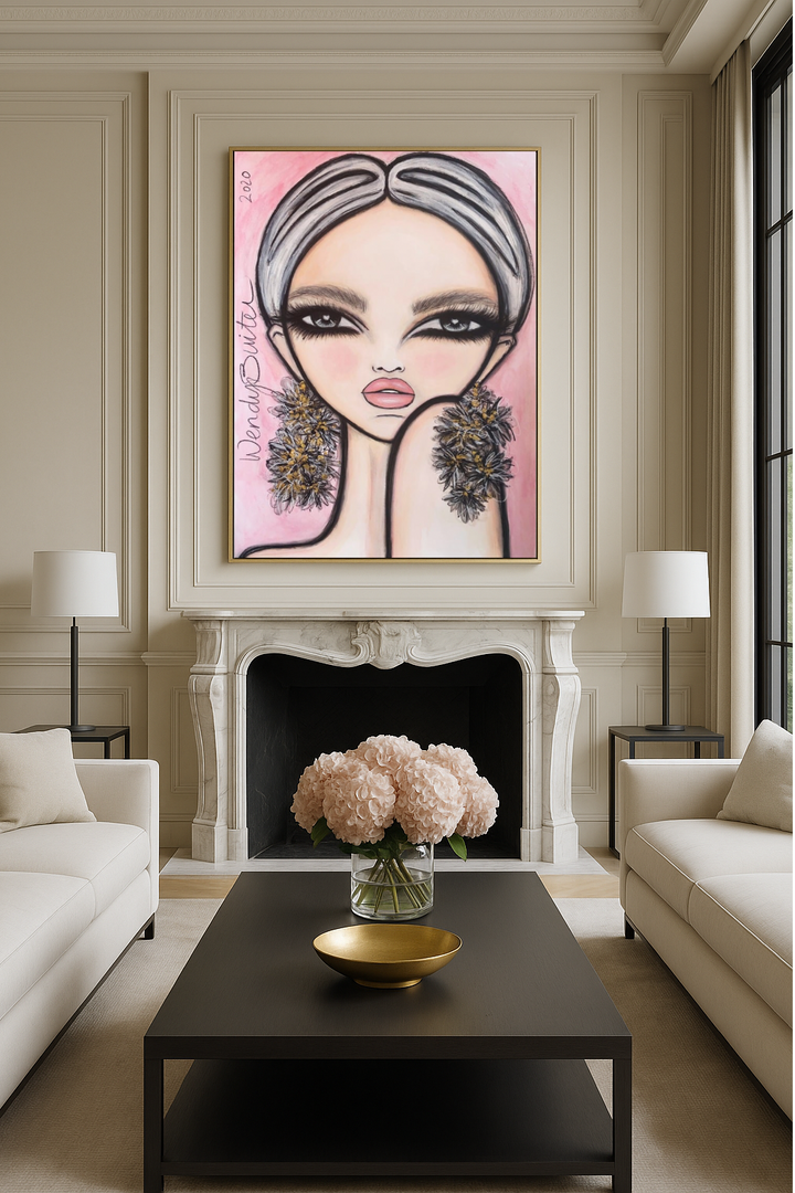 La Vie en Rose Velvet Wall Art