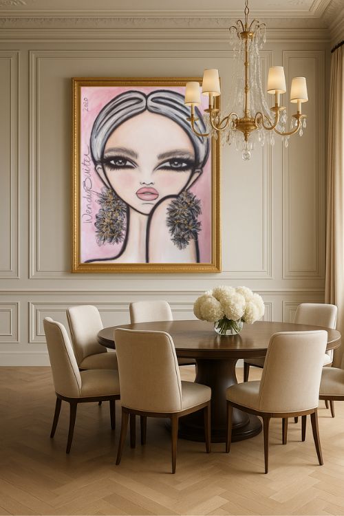 La Vie en Rose Velvet Wall Art