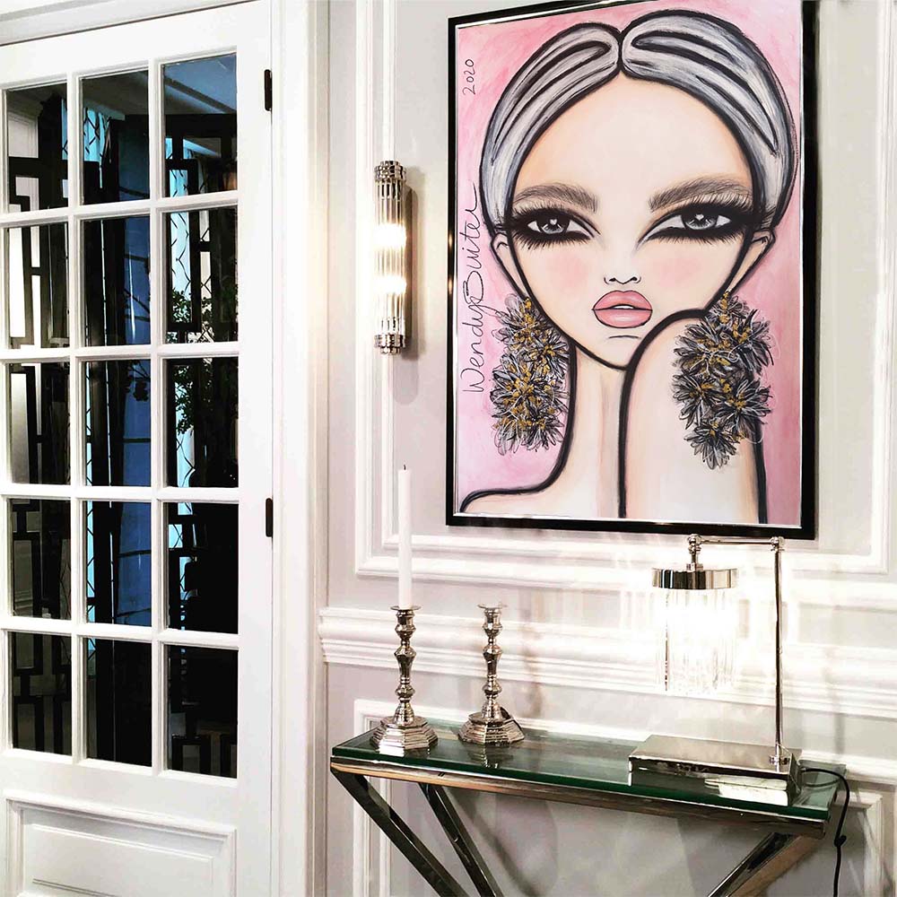 La Vie en Rose Velvet Wall Art