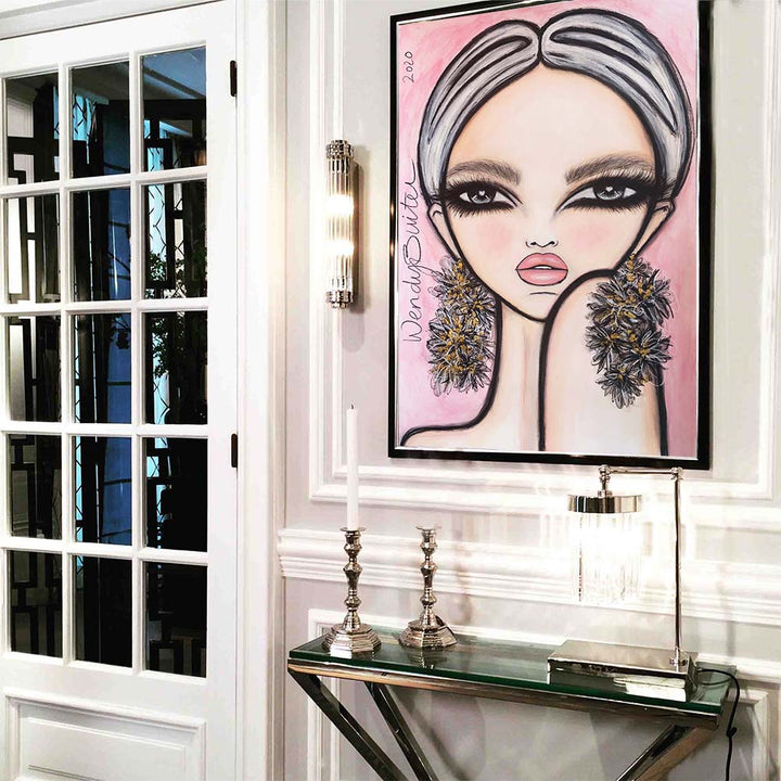 La Vie en Rose Velvet Wall Art