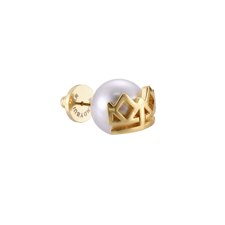 Pearl studs with Crown