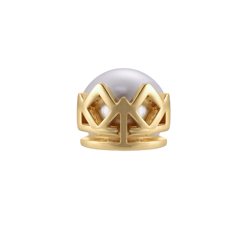 Pearl studs with Crown