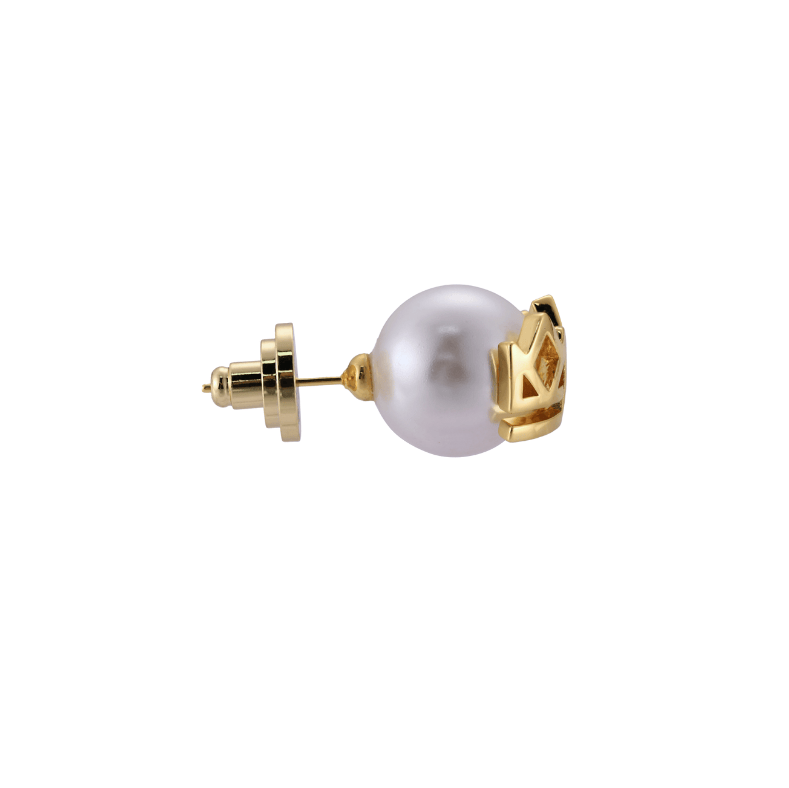 Pearl studs with Crown