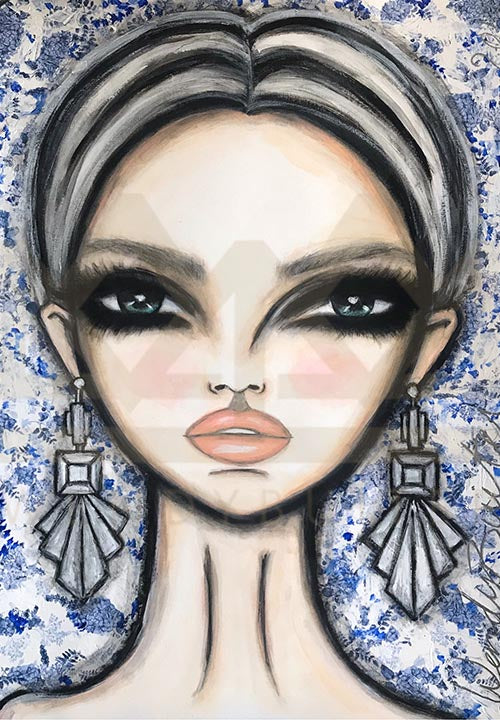Petit Bleu Velvet Wall Art