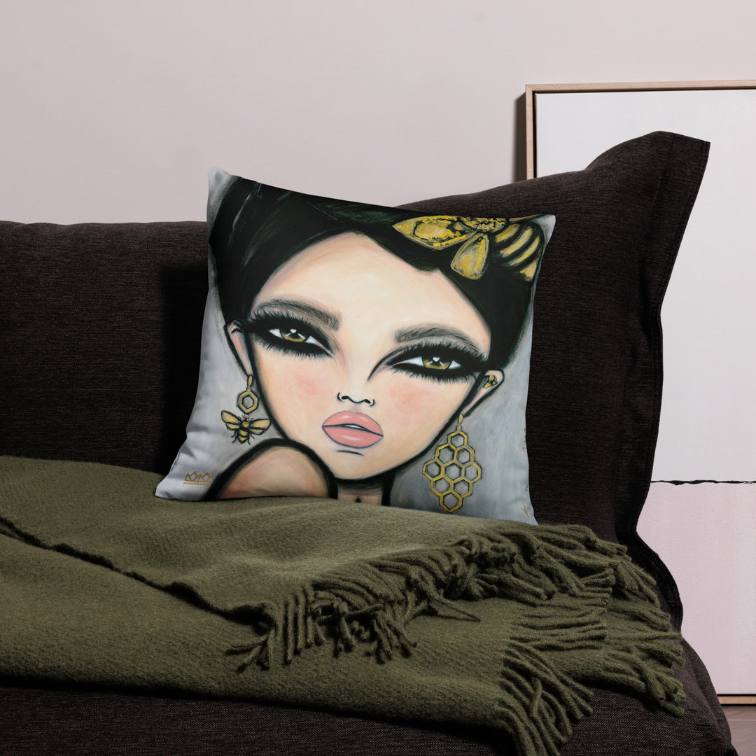 Pillow (stuffed) Queen Bee | Symphony in White