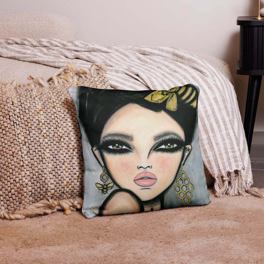 Pillow (stuffed) Queen Bee | Symphony in White