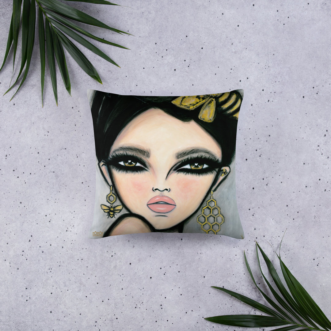 Pillow (stuffed) Queen Bee | Symphony in White