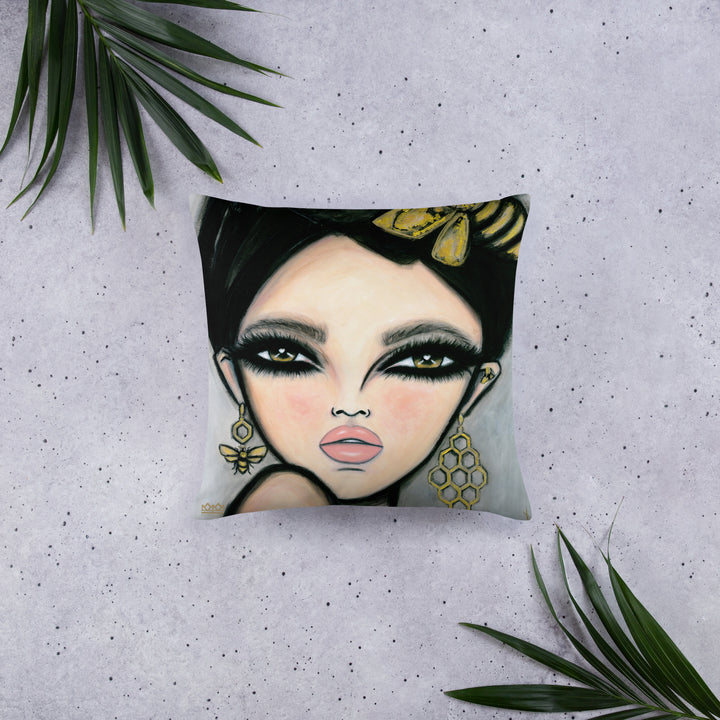 Pillow (stuffed) Queen Bee | Symphony in White