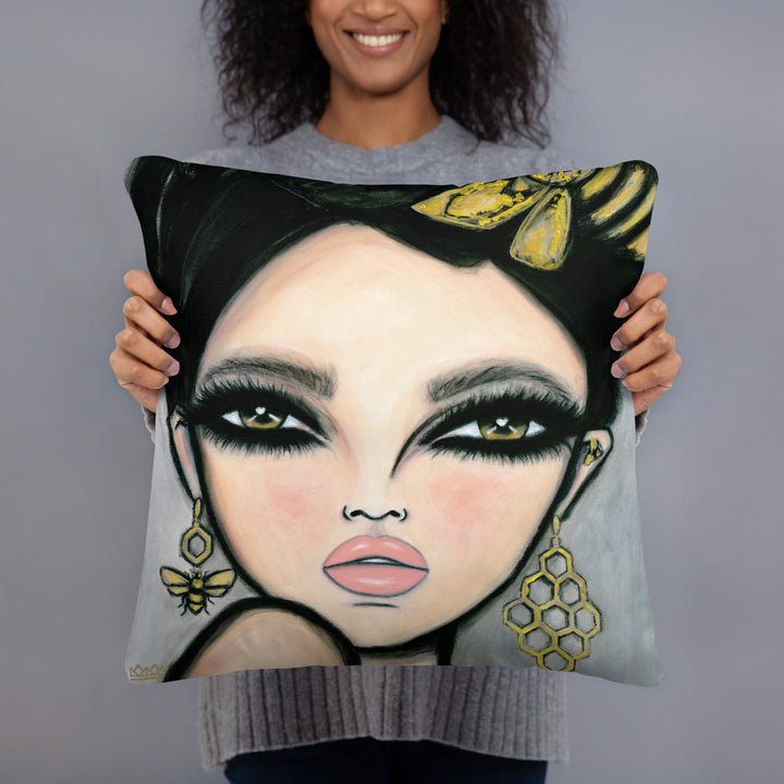 Pillow (stuffed) Queen Bee | Symphony in White