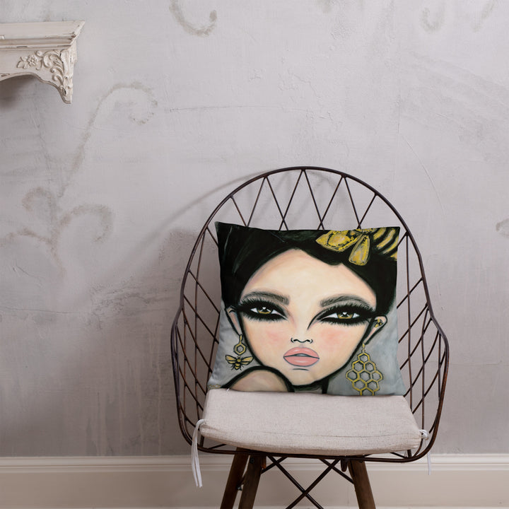 Pillow (stuffed) Queen Bee | Symphony in White