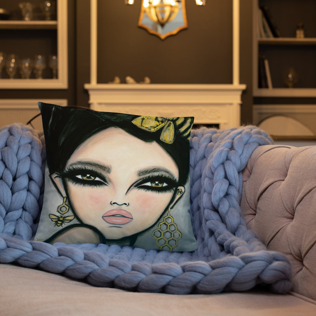Pillow (stuffed) Queen Bee | Symphony in White