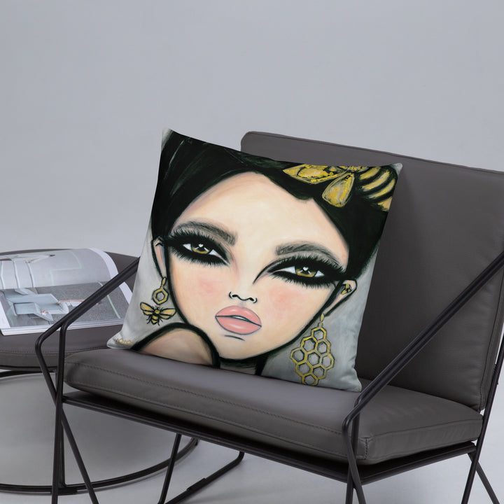 Pillow (stuffed) Queen Bee | Symphony in White