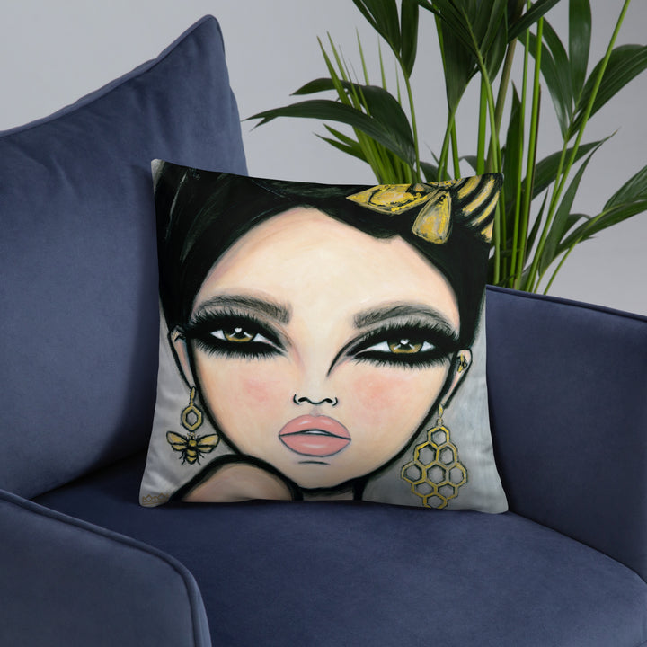 Pillow (stuffed) Queen Bee | Symphony in White