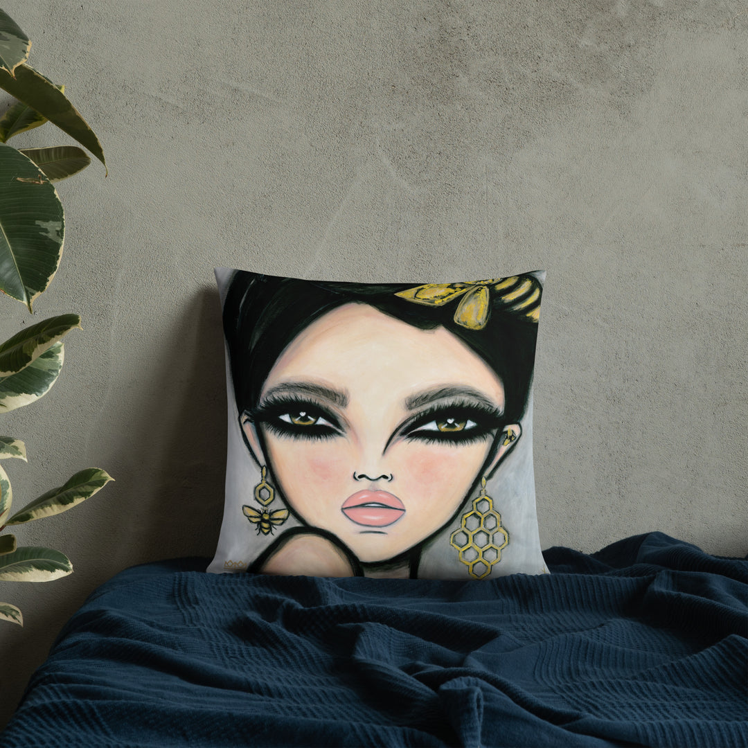 Pillow (stuffed) Queen Bee | Symphony in White
