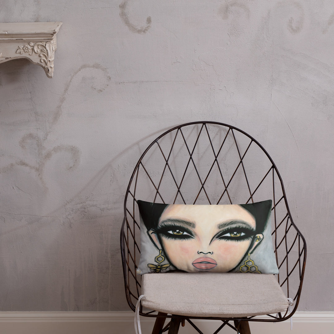 Pillow (stuffed) Queen Bee | Symphony in White