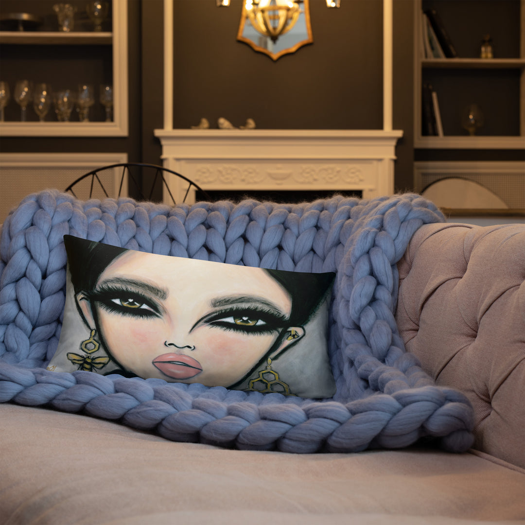 Pillow (stuffed) Queen Bee | Symphony in White