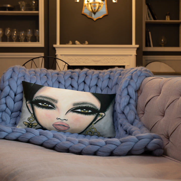Pillow (stuffed) Queen Bee | Symphony in White