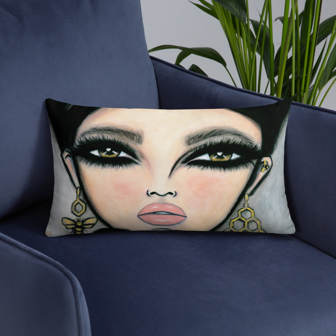 Pillow (stuffed) Queen Bee | Symphony in White