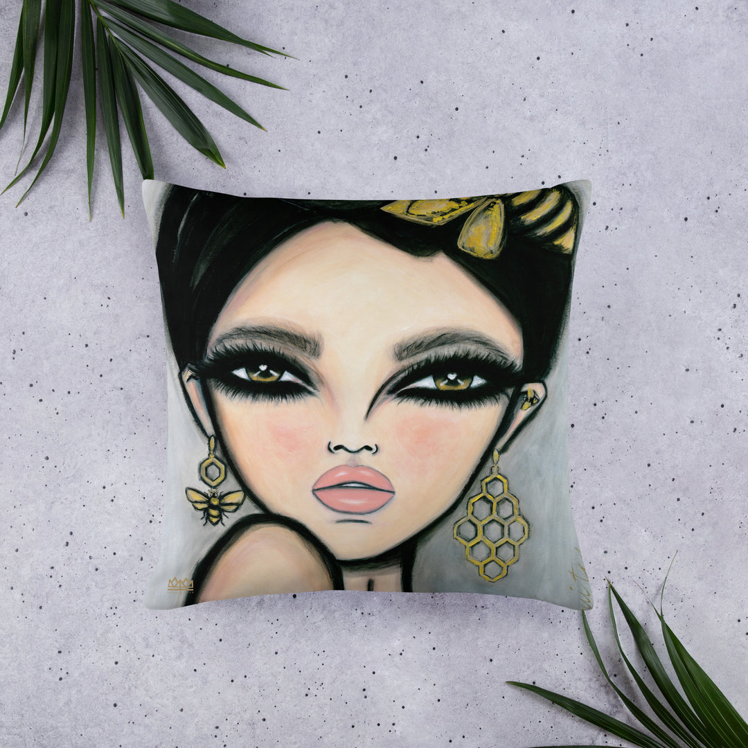 Pillow (stuffed) Queen Bee | Symphony in White
