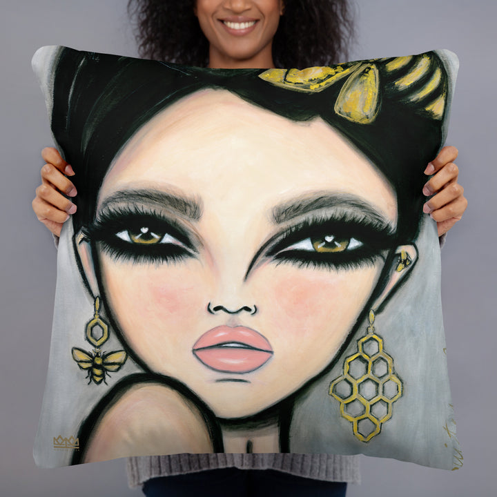 Pillow (stuffed) Queen Bee | Symphony in White