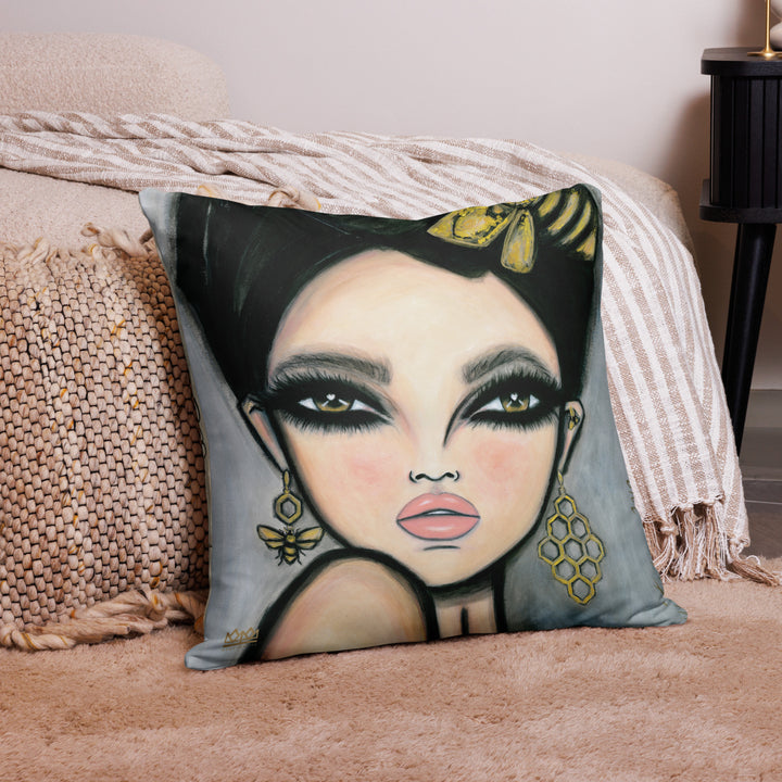 Pillow (stuffed) Queen Bee | Symphony in White