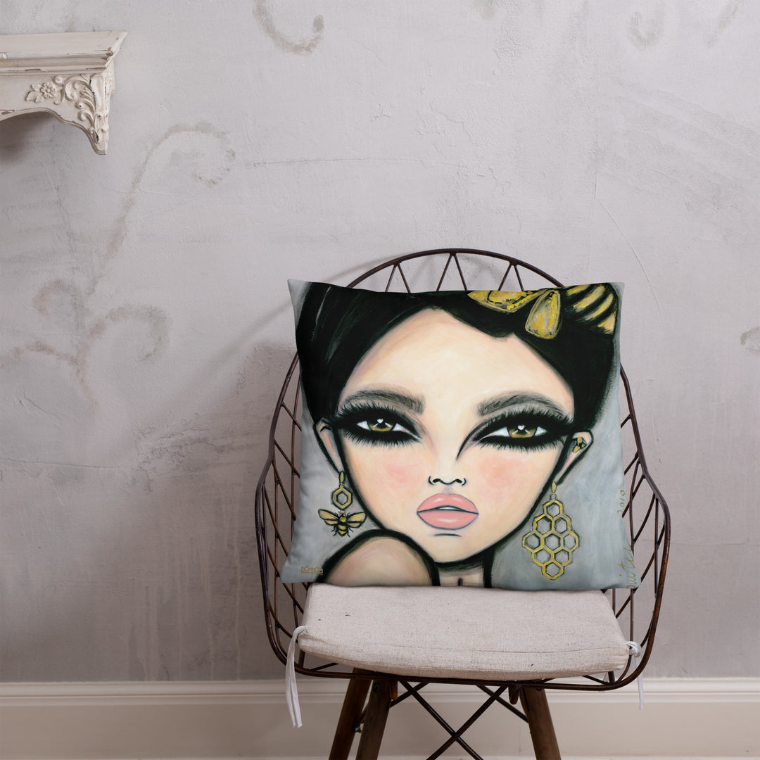 Pillow (stuffed) Queen Bee | Symphony in White