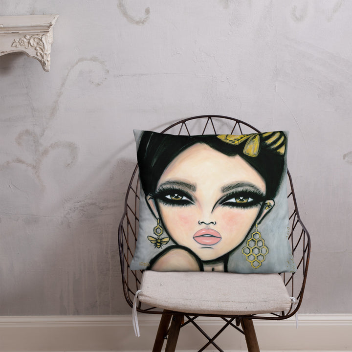 Pillow (stuffed) Queen Bee | Symphony in White