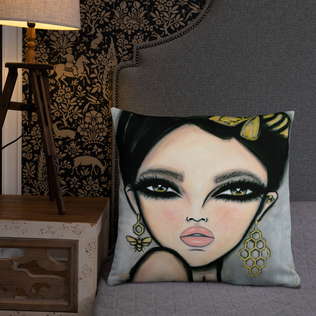 Pillow (stuffed) Queen Bee | Symphony in White