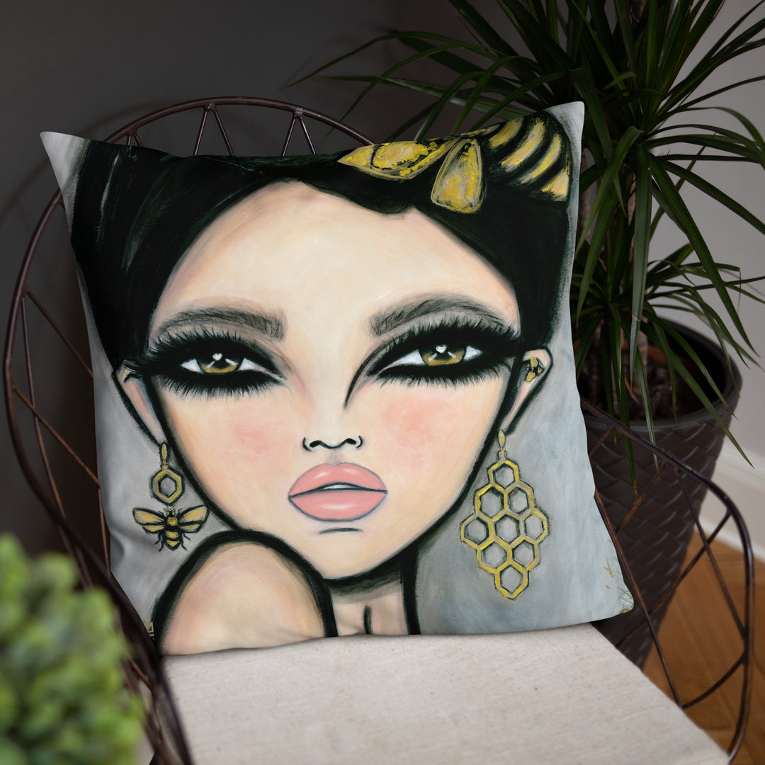 Pillow (stuffed) Queen Bee | Symphony in White