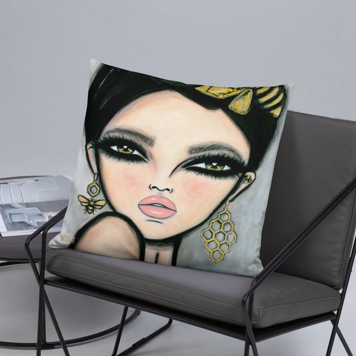 Pillow (stuffed) Queen Bee | Symphony in White