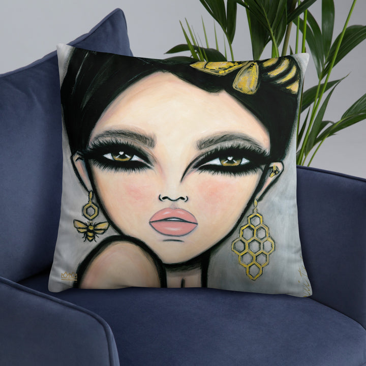 Pillow (stuffed) Queen Bee | Symphony in White