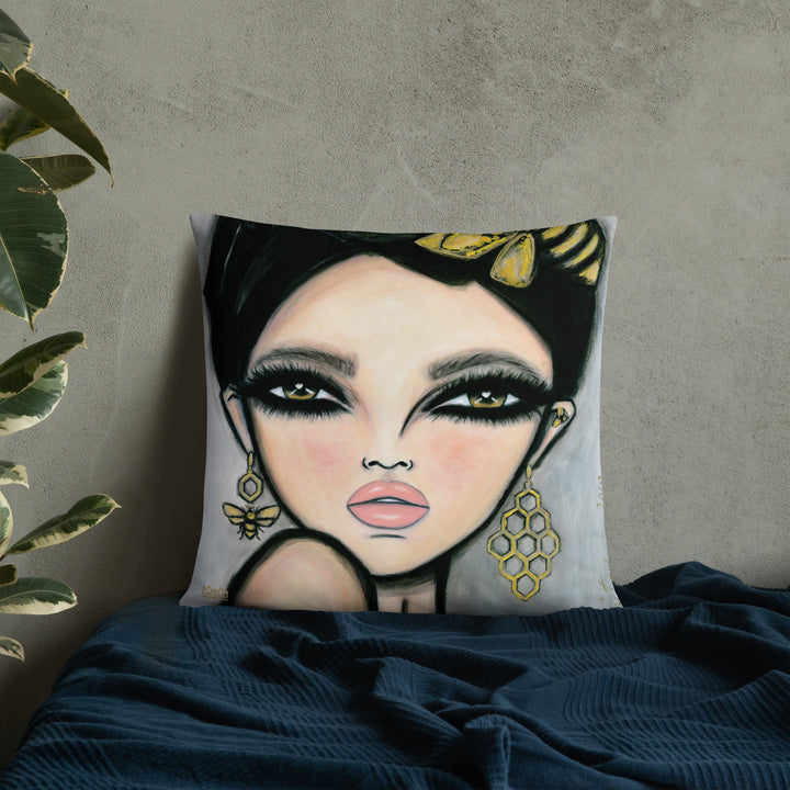 Pillow (stuffed) Queen Bee | Symphony in White