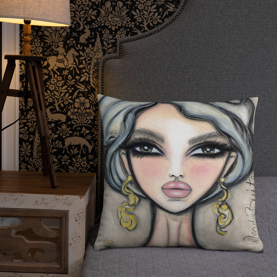 Pillow (stuffed) Queen Bee | Symphony in White