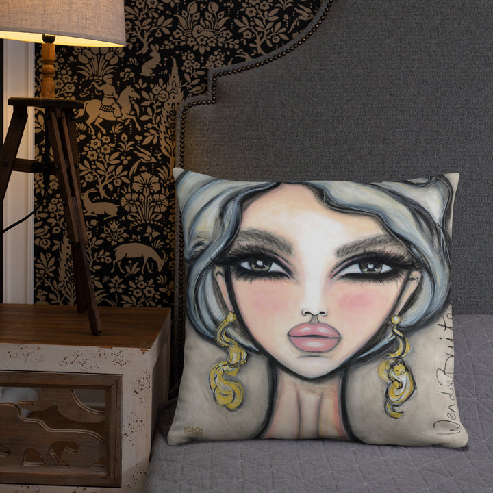 Pillow (stuffed) Queen Bee | Symphony in White