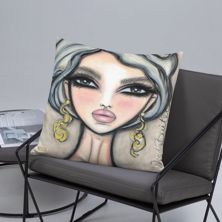 Pillow (stuffed) Queen Bee | Symphony in White