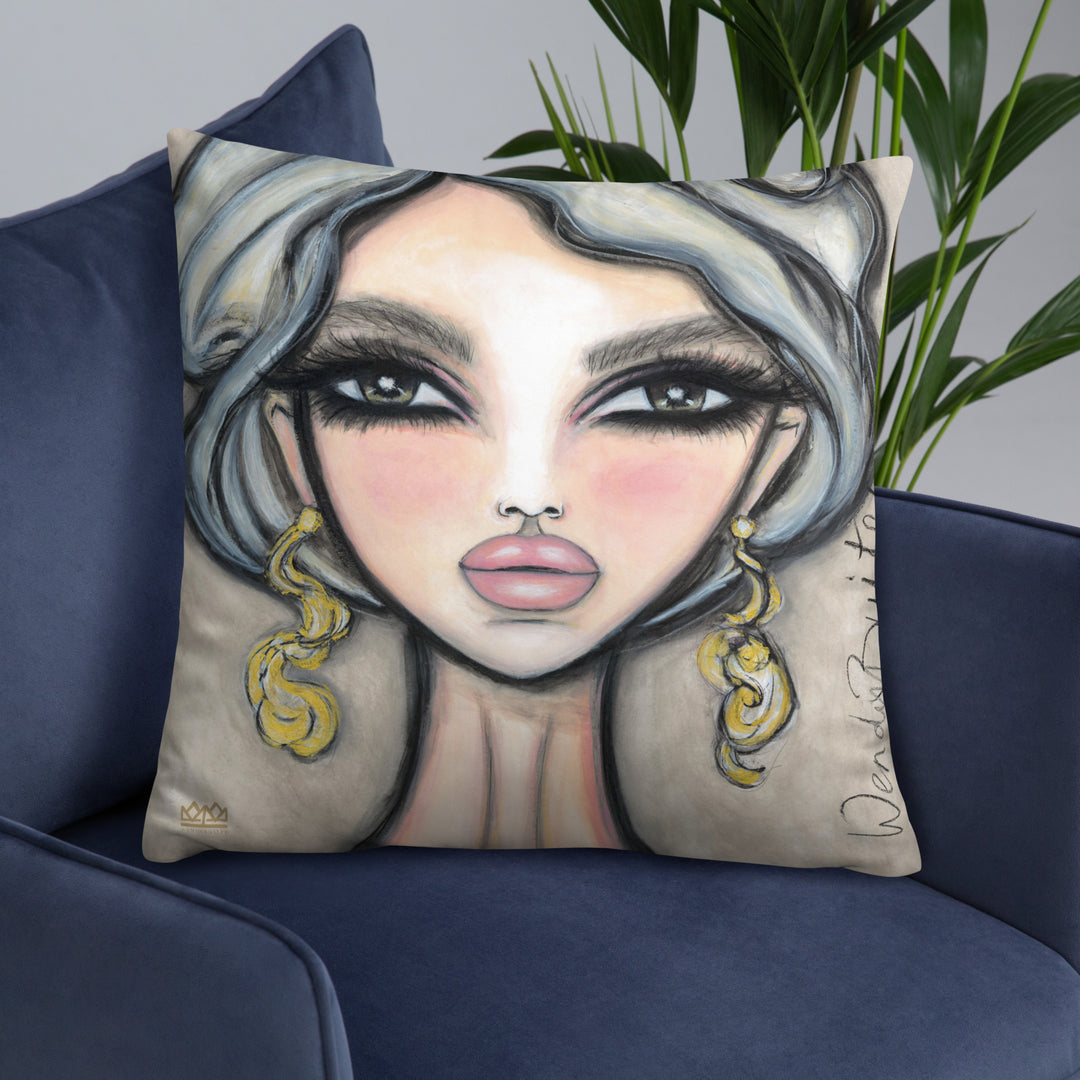Pillow (stuffed) Queen Bee | Symphony in White