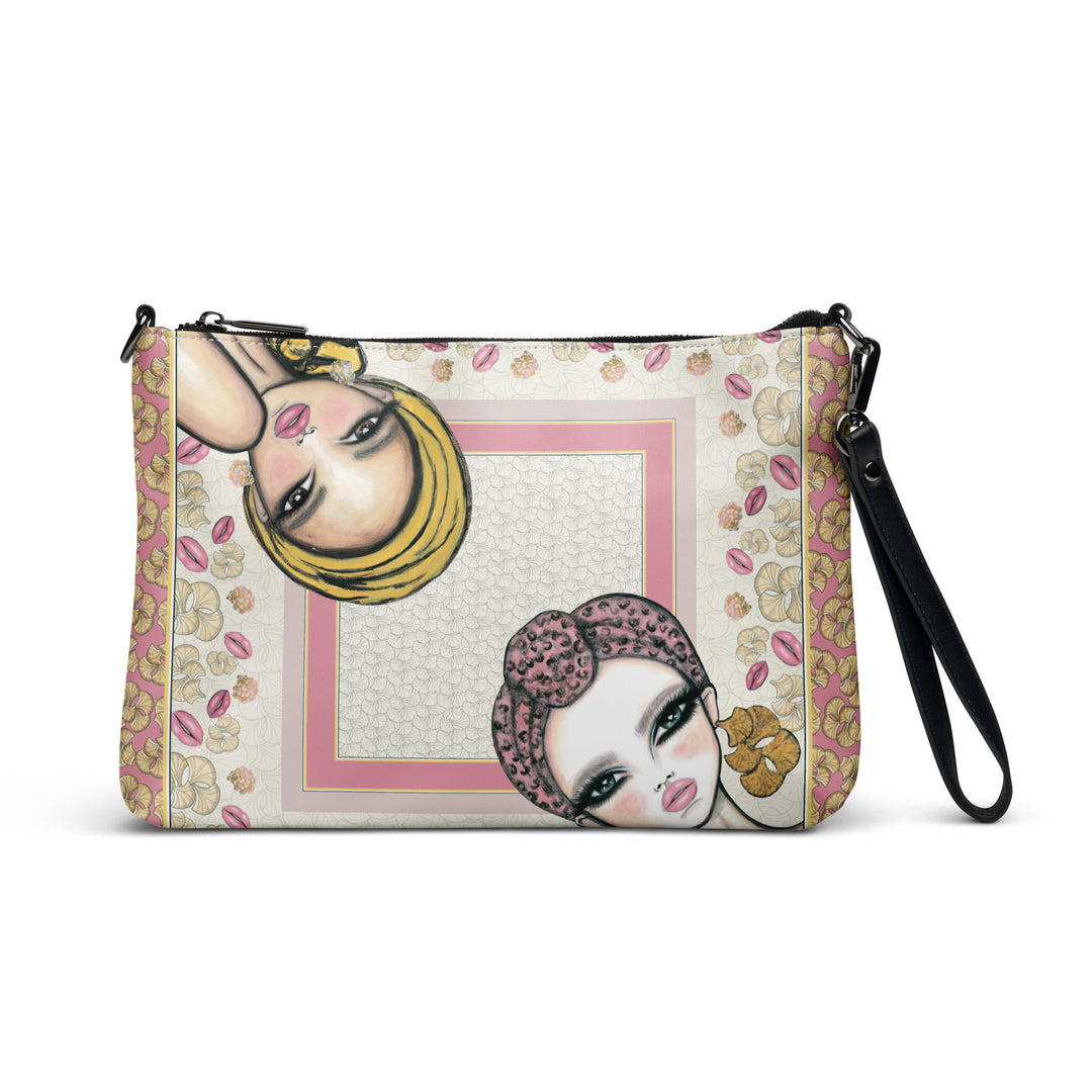 Le Jardin des Muses bag with two female portraits and floral details