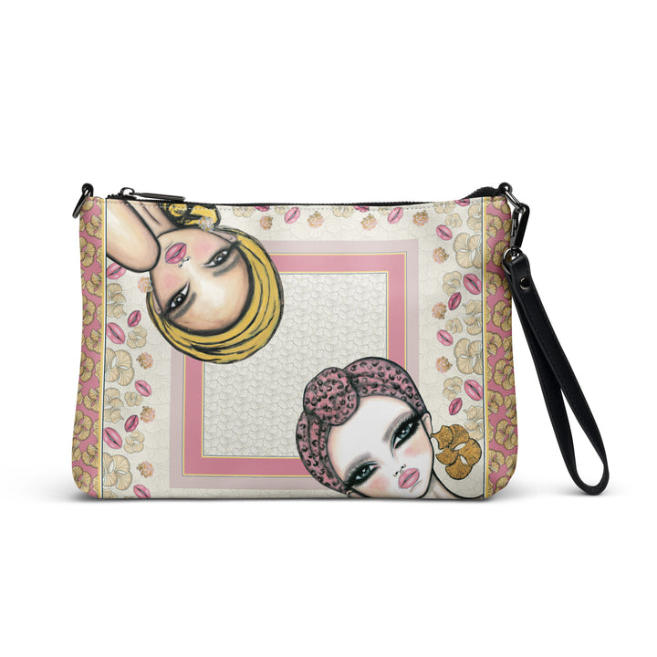 Le Jardin des Muses bag with two female portraits and floral details