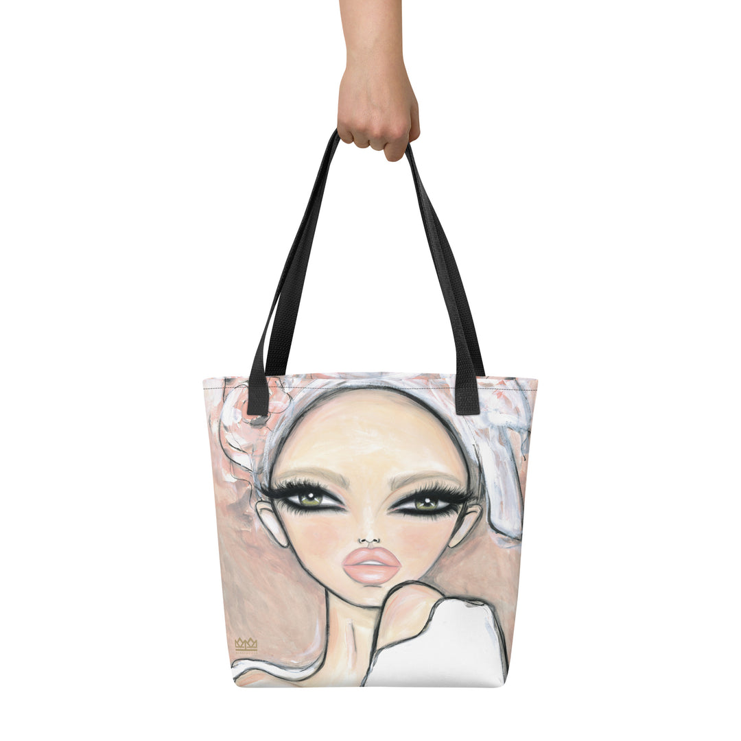 Serene Medium Art Tote Bag on a neutral background