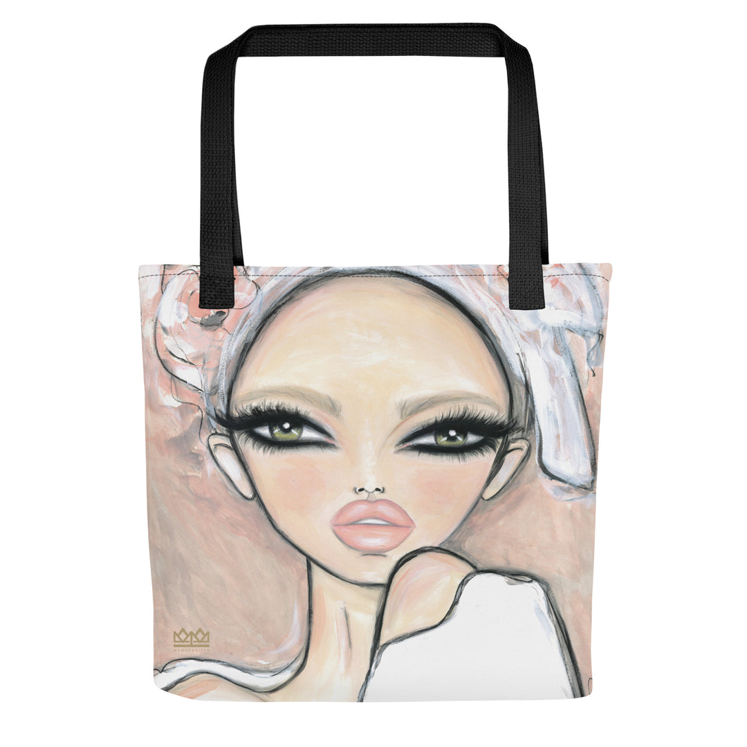 Serene Medium Art Tote Bag shown at scale