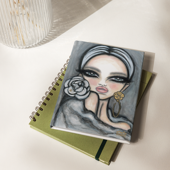 Hardcover journal Camélia Blanc
