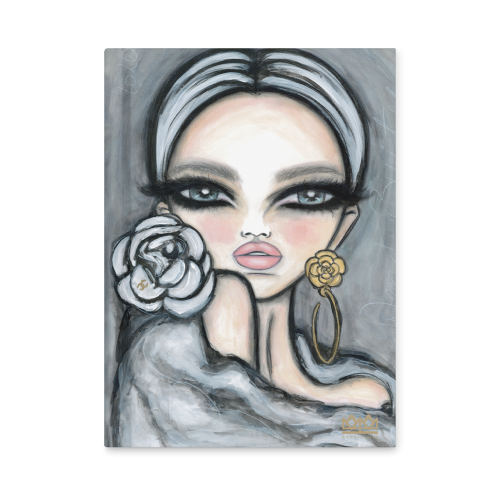 Hardcover journal Camélia Blanc