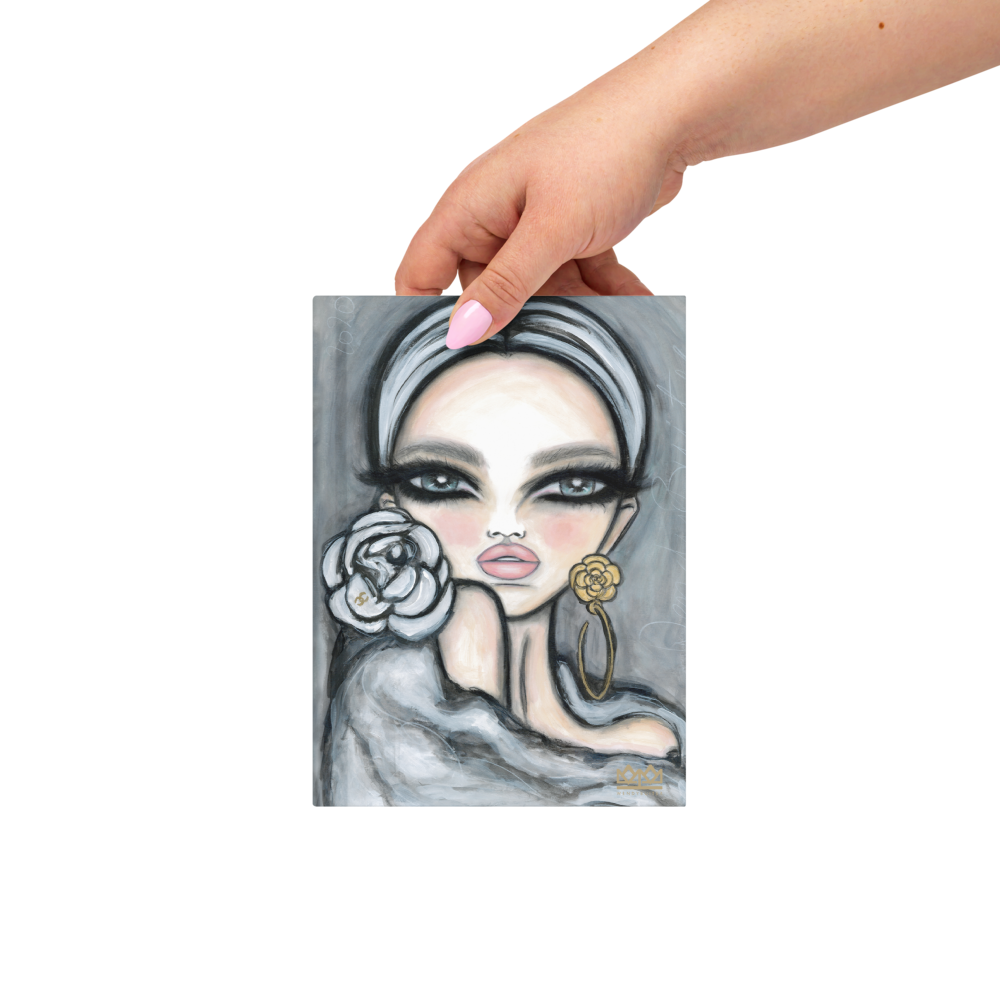 Hardcover journal Camélia Blanc