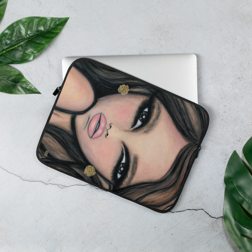 13-inch Harmony Art Laptop Sleeve on a neutral background