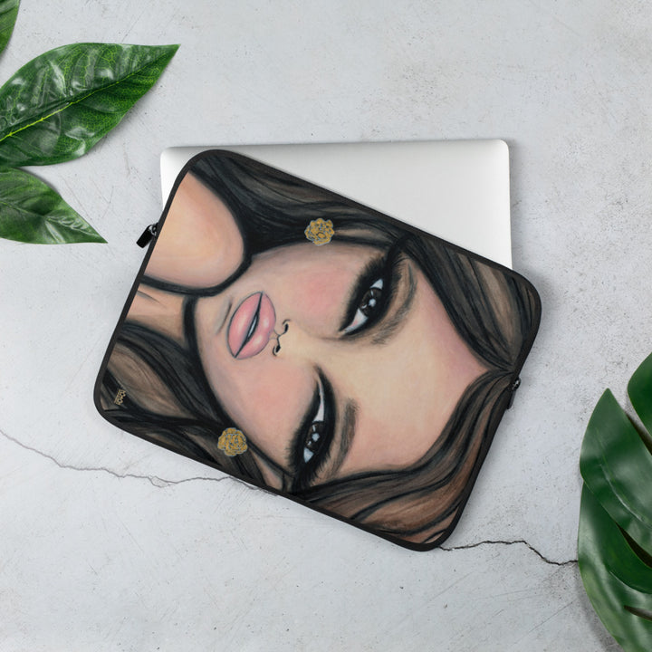 13-inch Harmony Art Laptop Sleeve on a neutral background